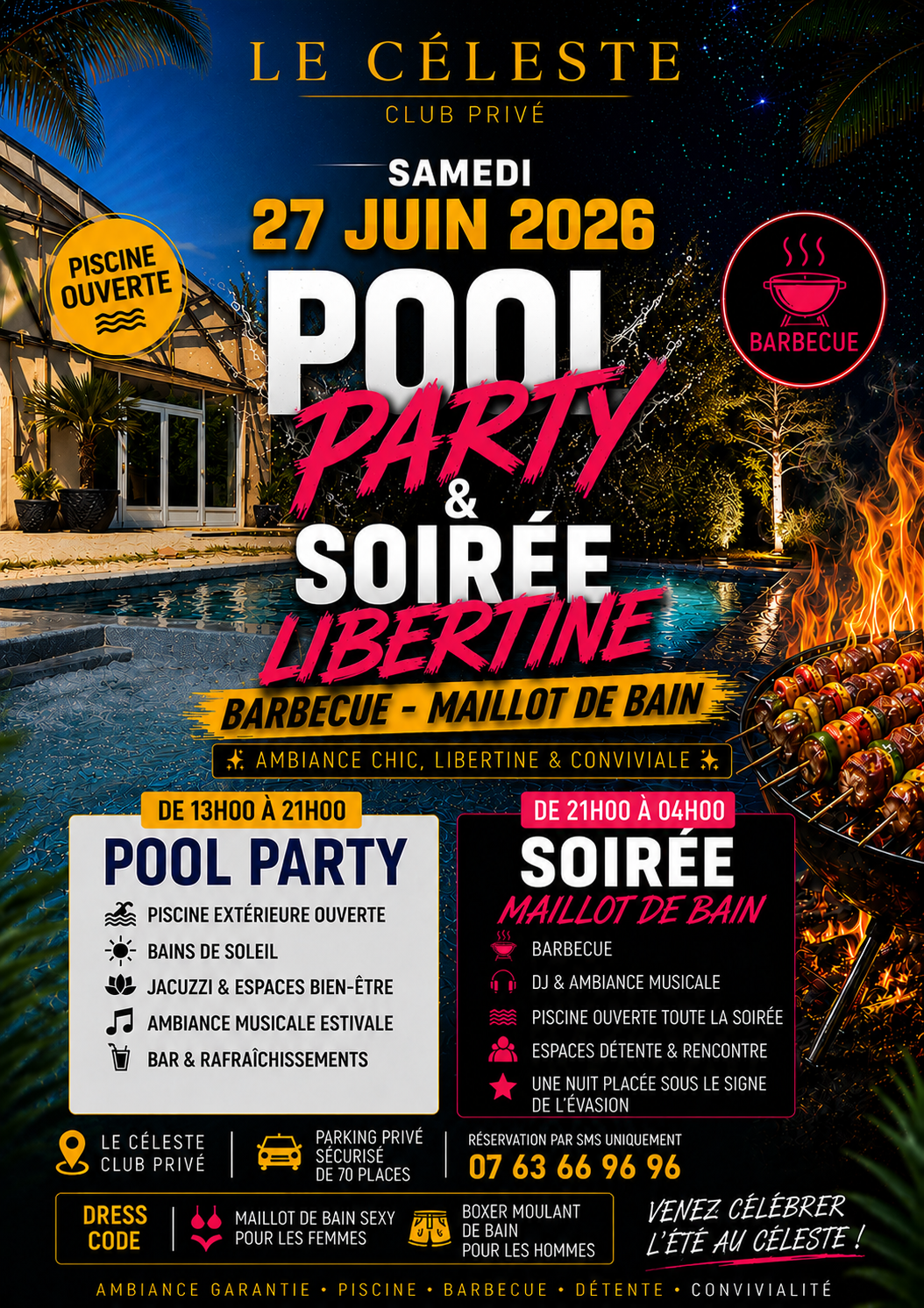 JOURNEE POOL PARTY - SOIREE BARBECUE MAILLOT DE BAIN